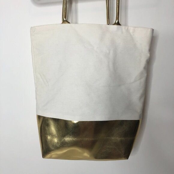 WEDDING Bride “Bride To Be” Cream Gold Foil & Baby Pink Canvas Tote Bag Purse - Picture 3 of 9